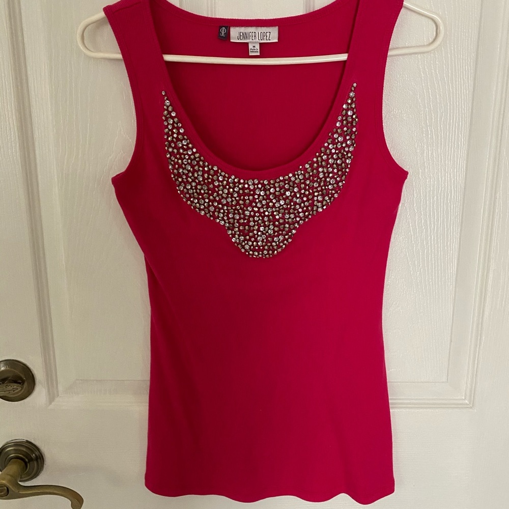 Jennifer Lopez Tank Top with Crystals
